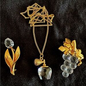 Swarovski Necklace and Brooch set